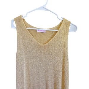 Yunika Gold Knit Coverup Swim